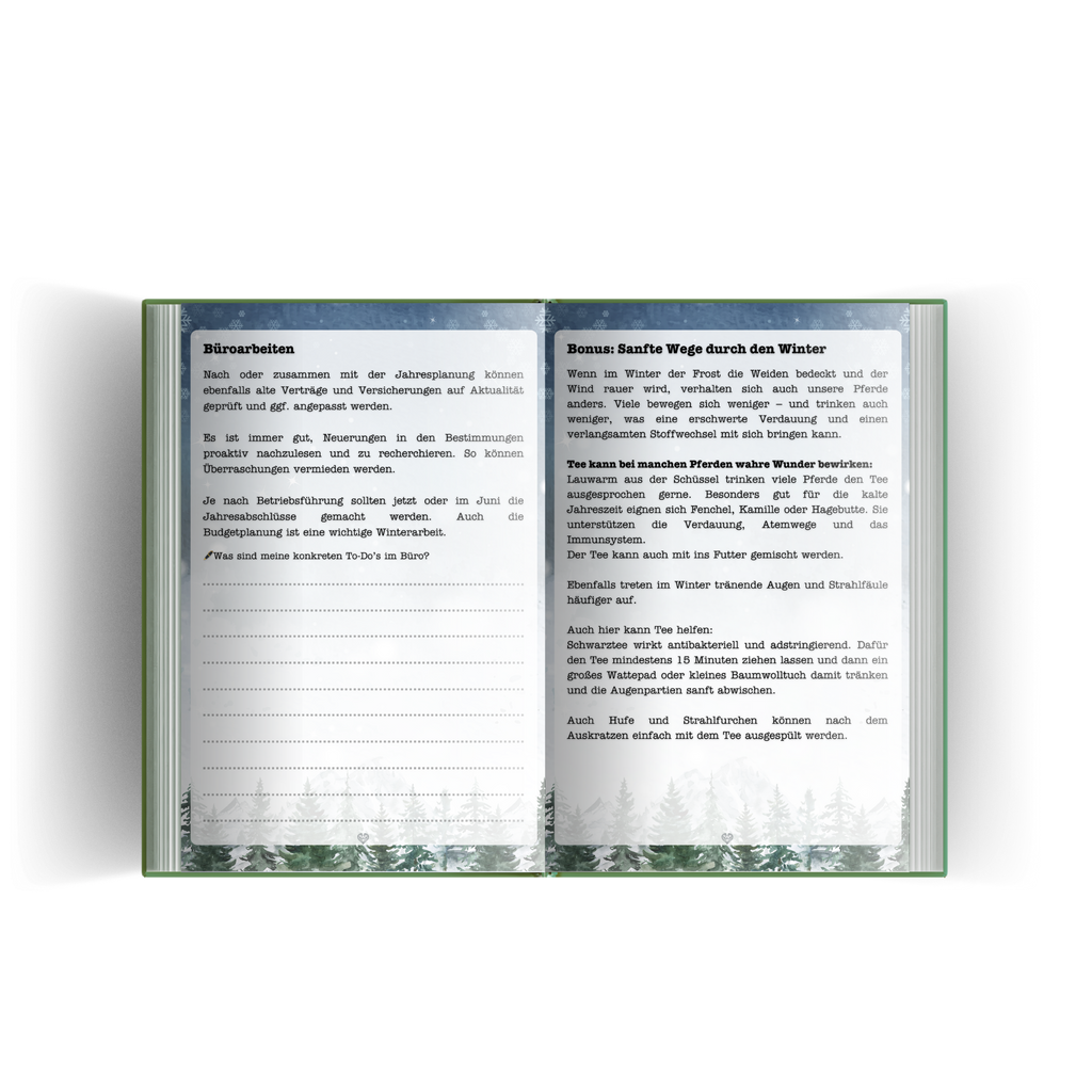 Hufbrüder Jahreskalender A5 - artgerechte Pferdehaltung mit den Jahreszeiten