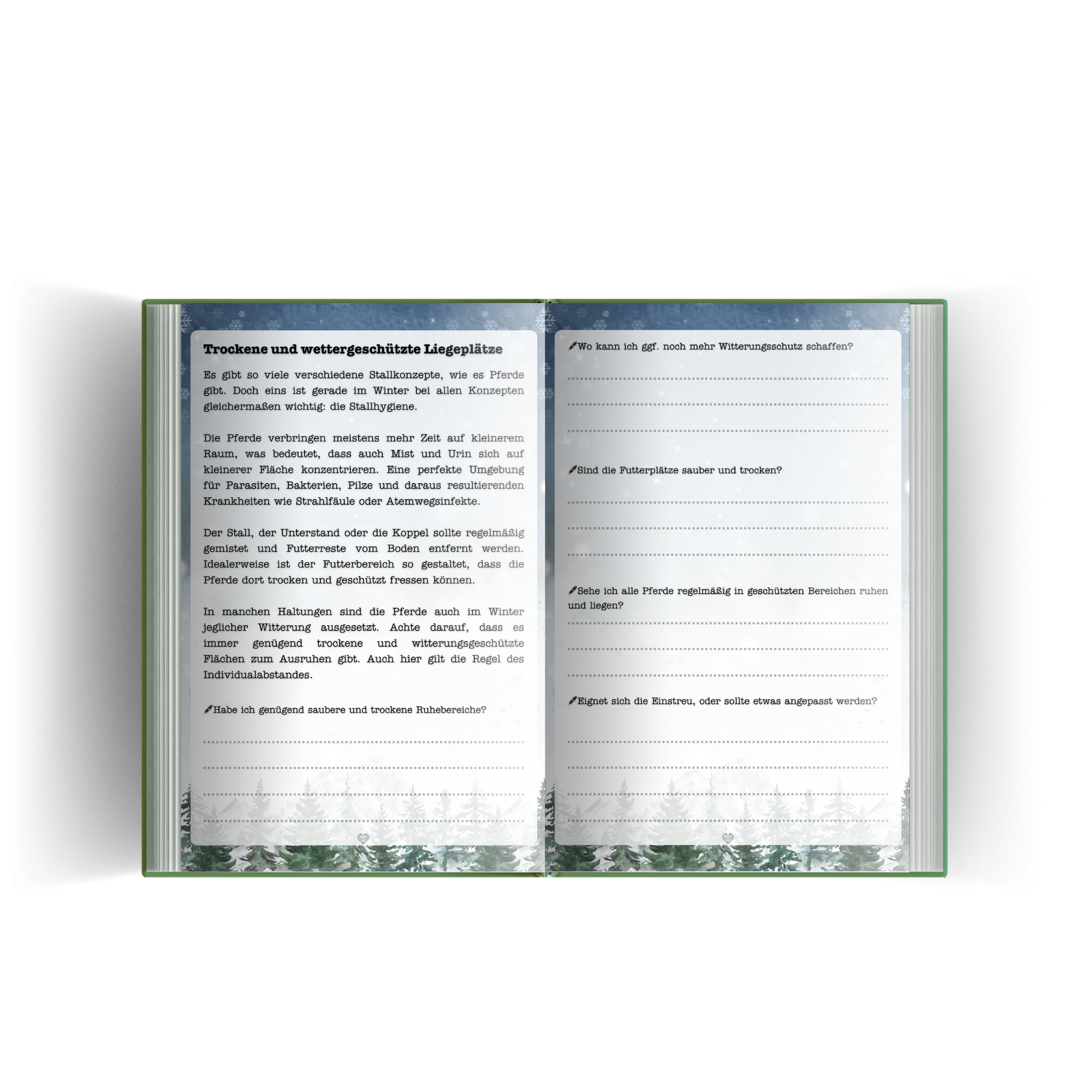 Hufbrüder Jahreskalender A5 - artgerechte Pferdehaltung mit den Jahreszeiten