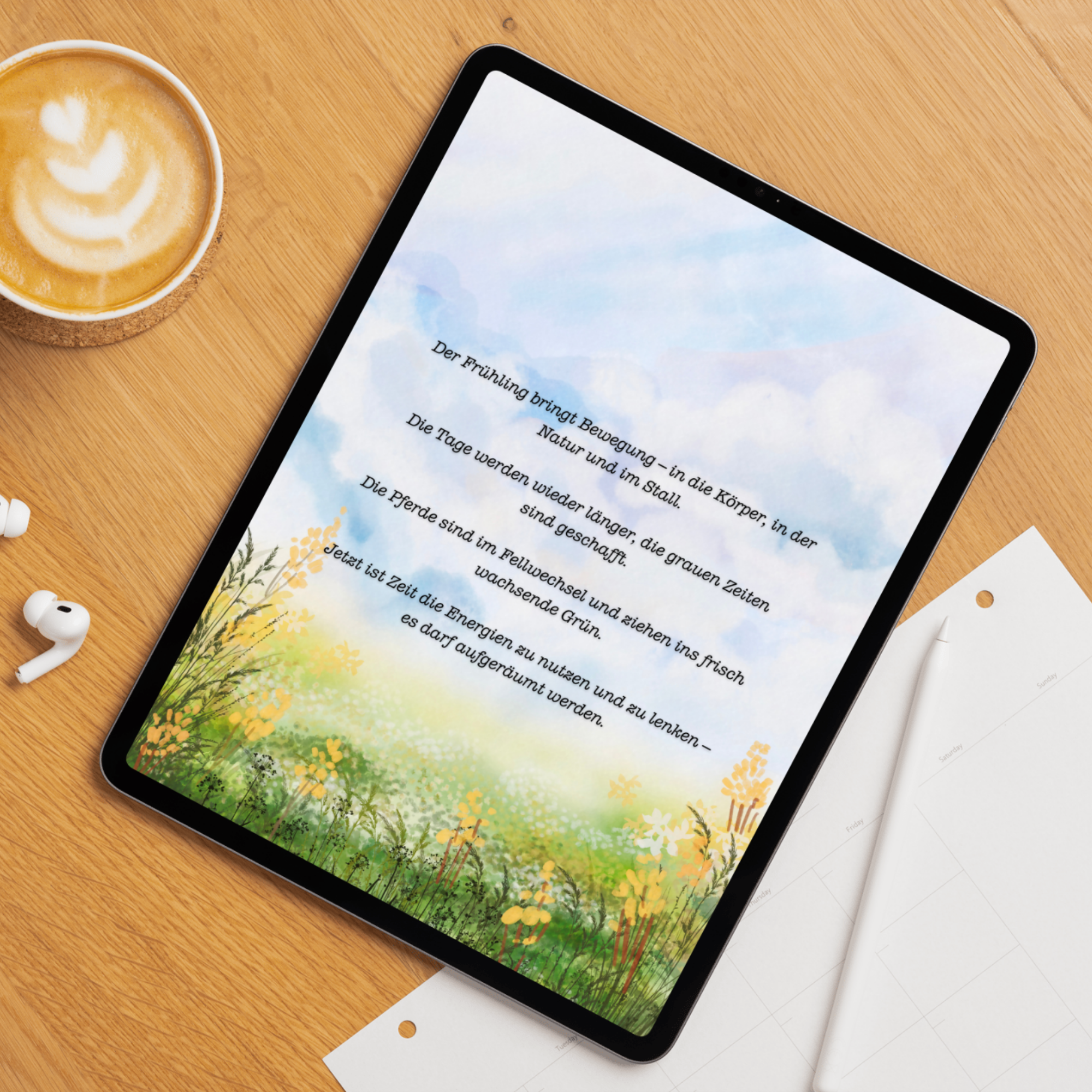 Hufbrüder Jahreskalender A5 - artgerechte Pferdehaltung mit den Jahreszeiten