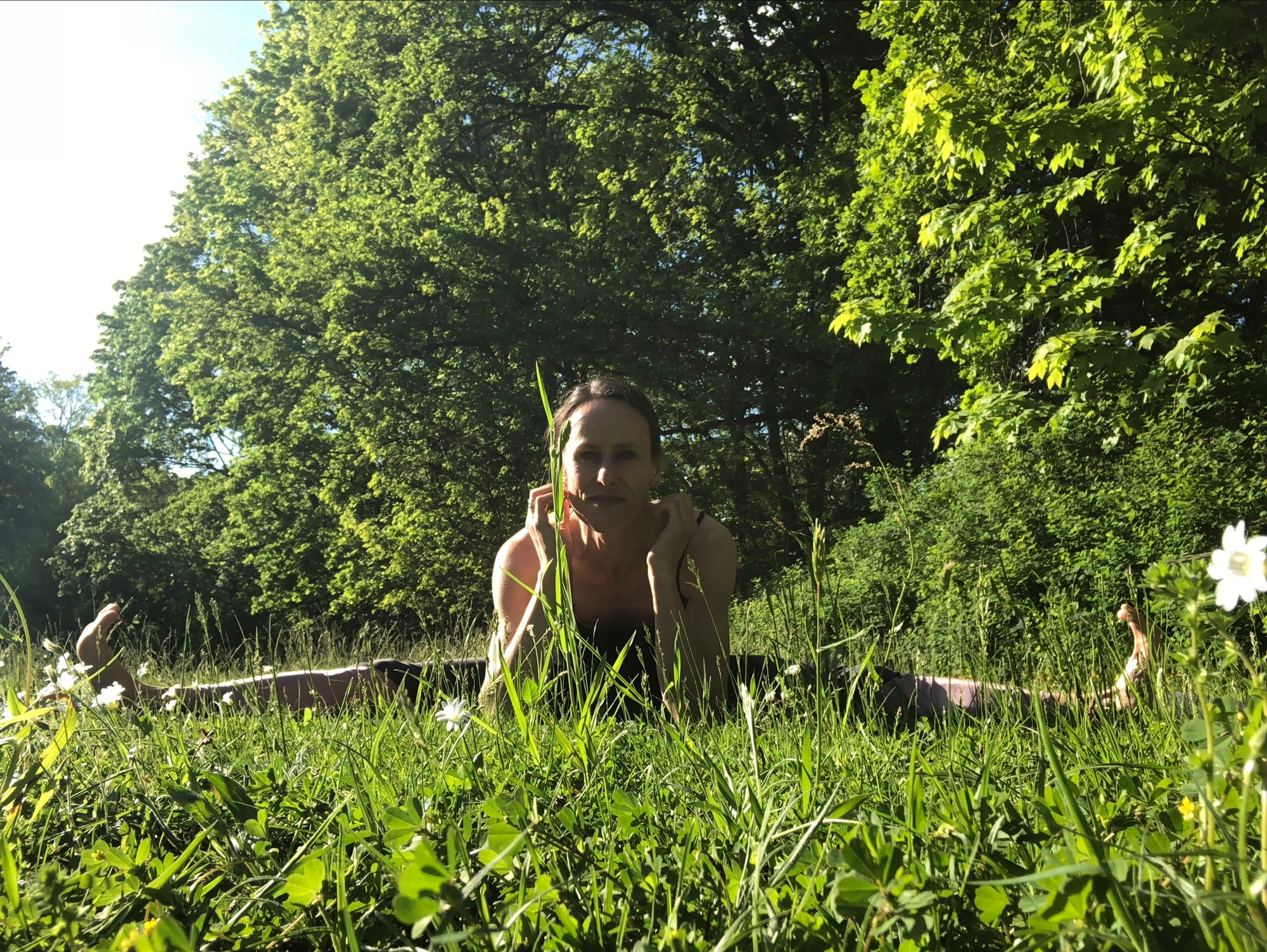 Yoga auf der Weide